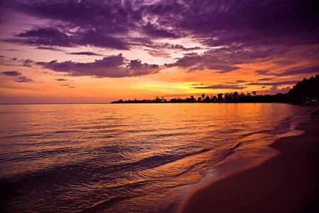 Hoàng hôn ở biển Nha Trang