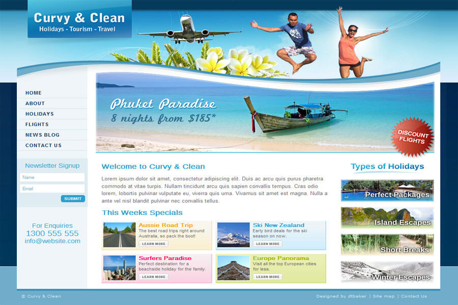 Lựa chọn theme website du lịch