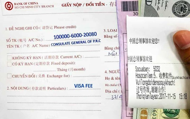 Chi phí tham khảo khi làm visa du lịch Trung Quốc