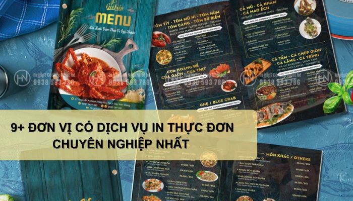 Top 10 địa chỉ in thực đơn uy tín, giá rẻ