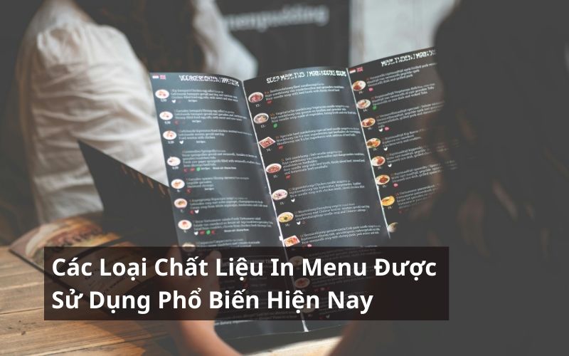 các loại chất liệu in menu