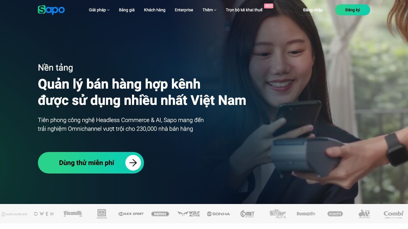 Giao diện trang chủ Sapo (ảnh chụp tháng 09/2026)
